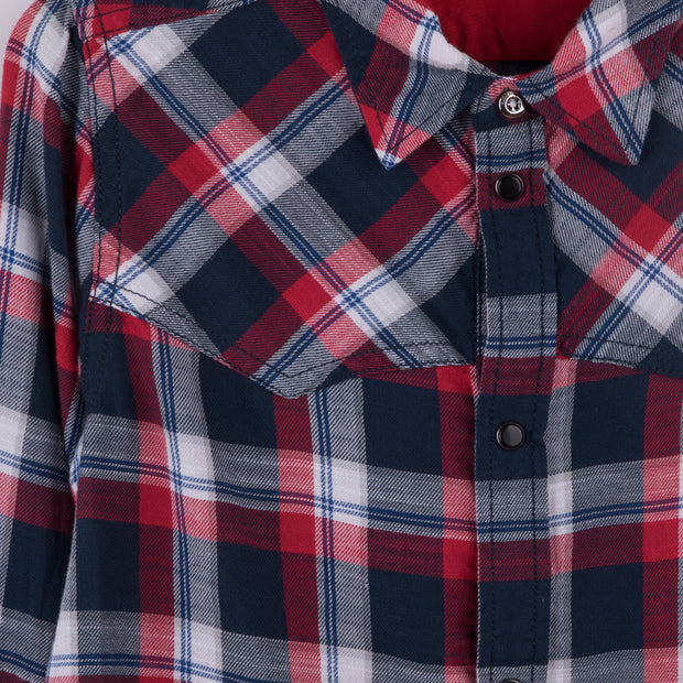 Blue and Red Checked Shirt