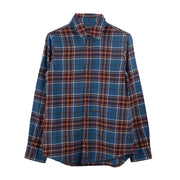 Blue and Bordeaux Checked Shirt