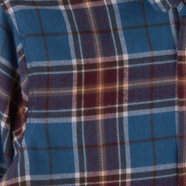 Blue and Bordeaux Checked Shirt