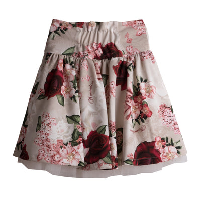 Beige Flowered Skirt