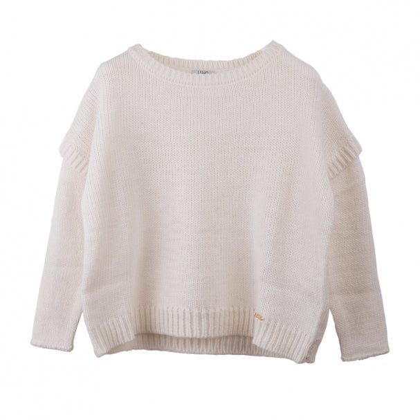 Beige Fringes Jumper