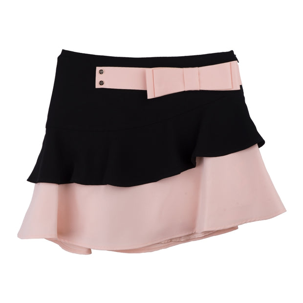 Black And Pink Frill Skirt