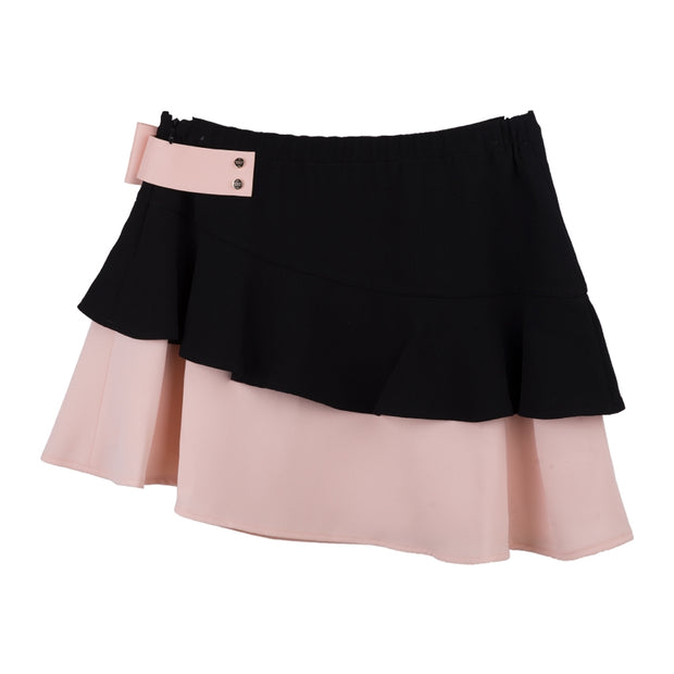 Black And Pink Frill Skirt