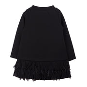 Black Fringes Dress