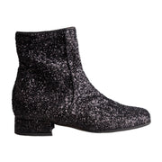 Black Sequin Embellished Ankle Boots