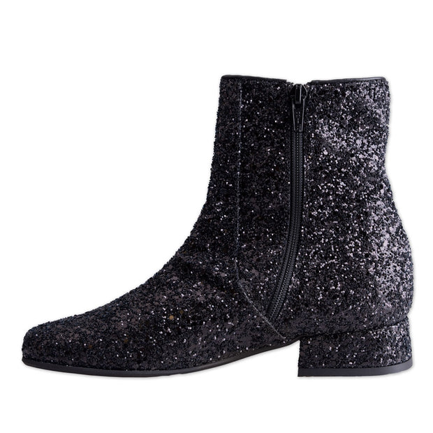 Black Sequin Embellished Ankle Boots