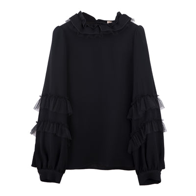 Black Tulle Blouse