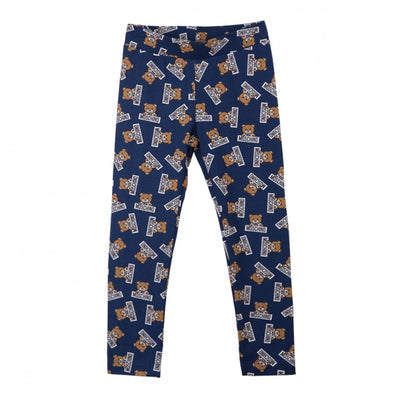 Blue Bear Pattern Leggings