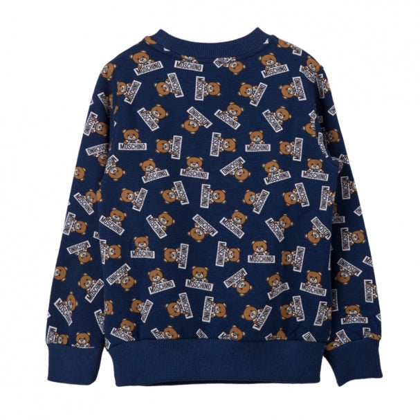 Blue Bear Pattern Sweatshirt