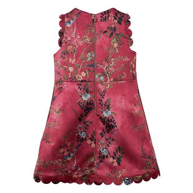 Bordeaux Flowered Dress