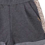 Golden Sequinned Grey Shorts