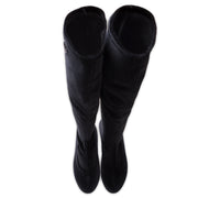 High Black Velvet Boots