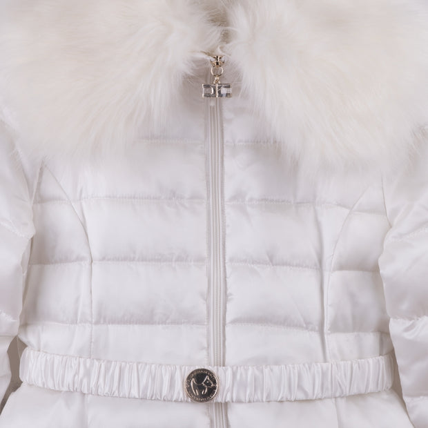 Long White Padded Coat