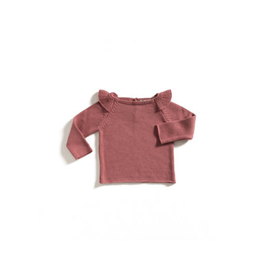 Marsala Ruffles Sweater