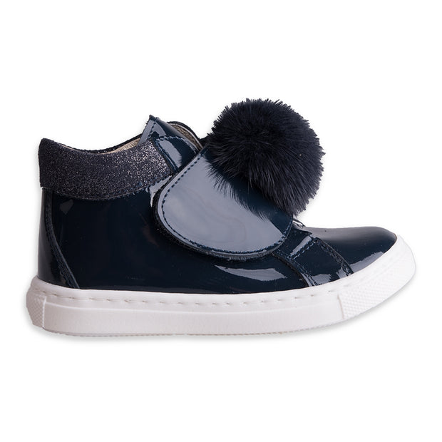 Navy Blue High-Top Trainers