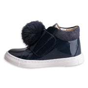 Navy Blue High-Top Trainers