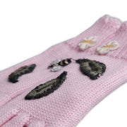 Pink Embroidered Gloves