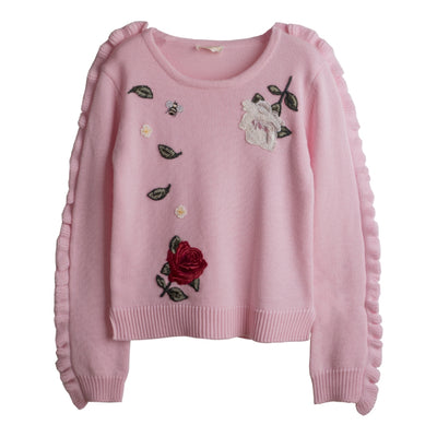 Pink Embroidered Jumper