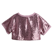 Pink Paillettes Crop Top