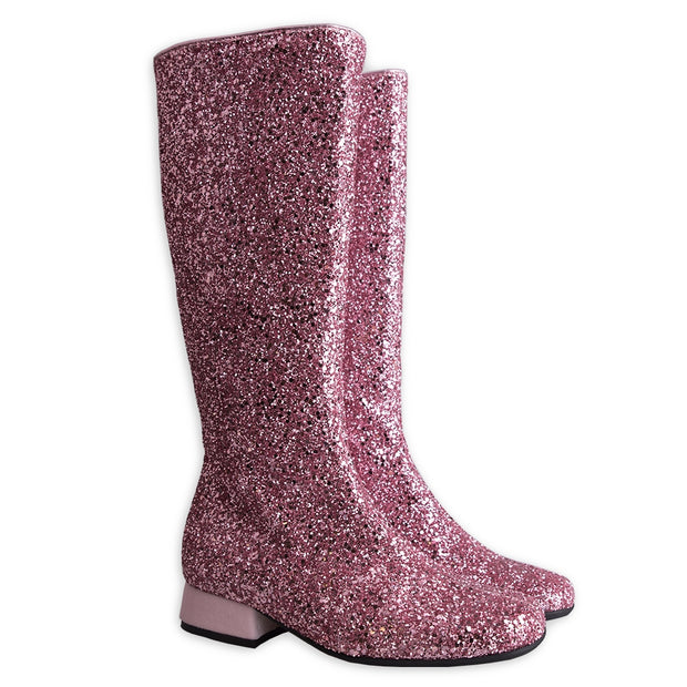 Pink Sequin Embelished Boots