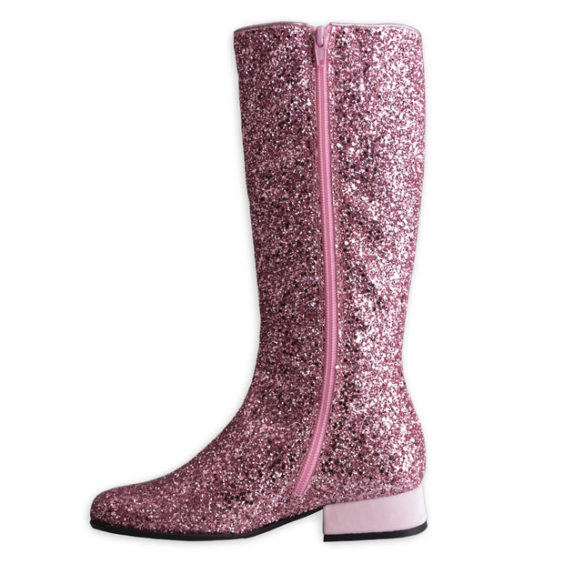 Pink Sequin Embelished Boots