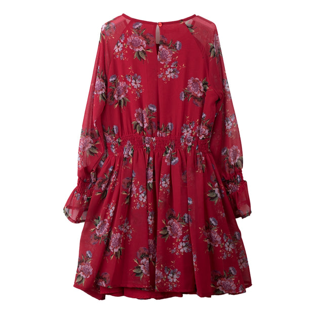 Red Flowered Dress