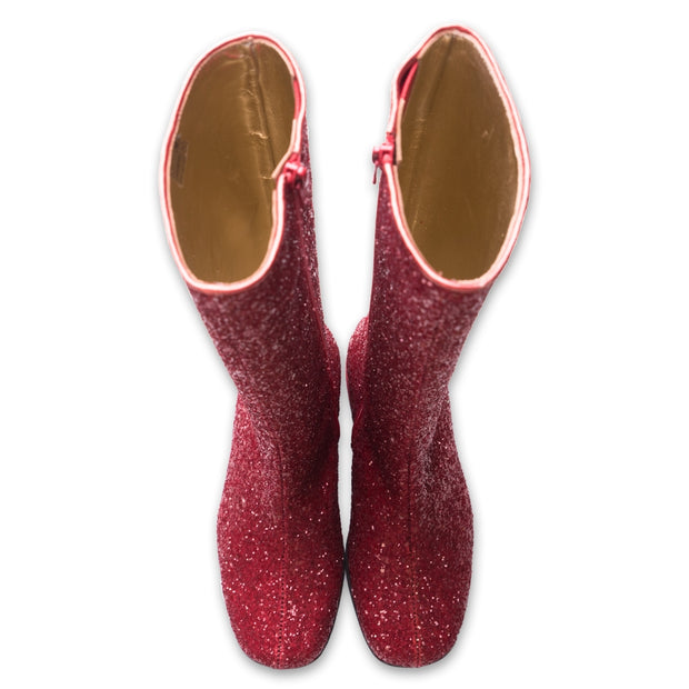 Red Sequin Embelished Boots