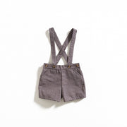 Violet Pied-de-Poule Shorts