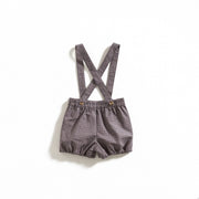 Violet Pied-de-Poule Shorts