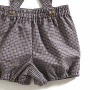 Violet Pied-de-Poule Shorts