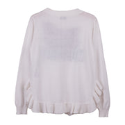 White Frilled Jumper