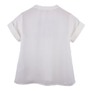 White Two Fabrics T-Shirt